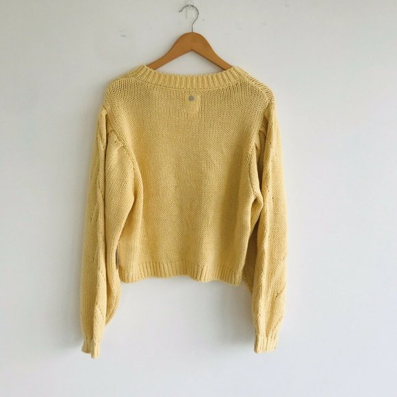 Billabong BNWT Honey Dew Sweater Chunky Knit Banana Women's Jumper Size XL - Picture 5 of 11